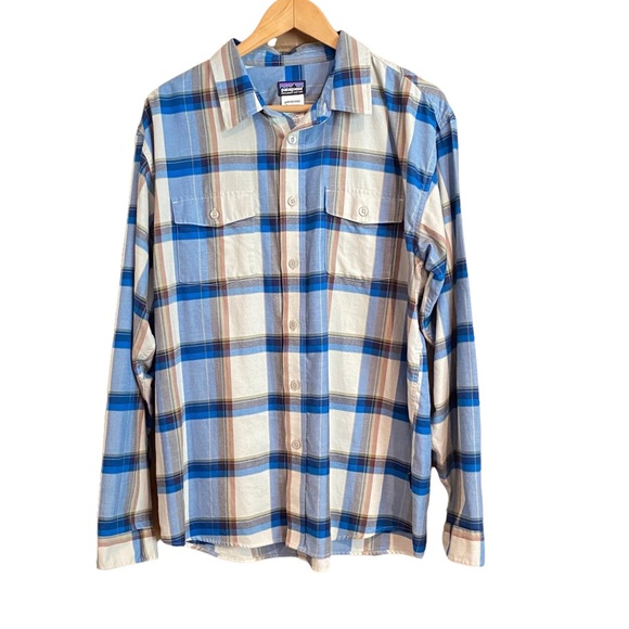 Patagonia Other - Patagonia Men’s size Large Blue Plaid Long Sleeve Casual Shirt Outdoors